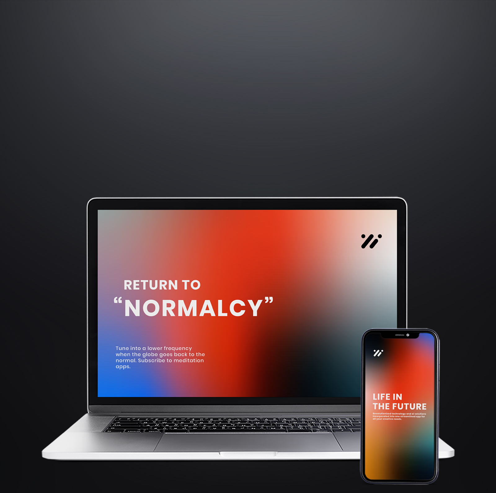 pc portatile e telefono con un template sito web