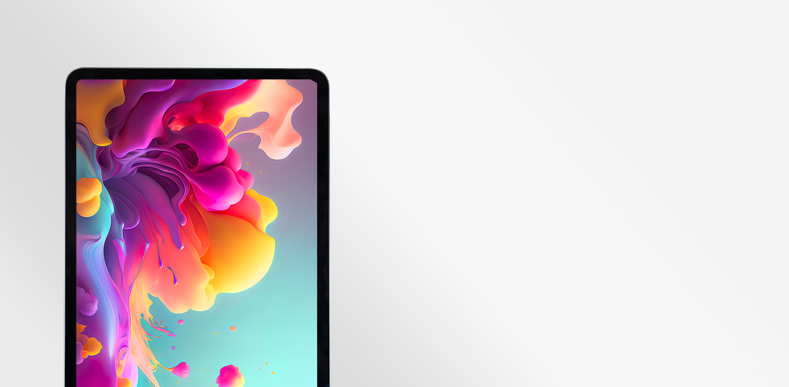 tablet con uno sfondo astratto